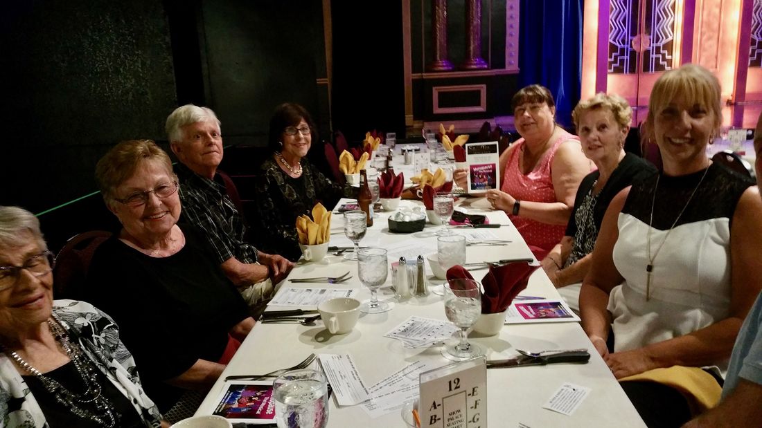Another table of eight people from the Forest Glenn group seeing Menopause the Musical at the Show Palace.