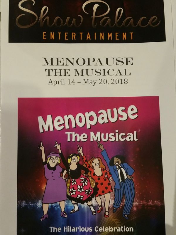 The theater playbill from Menopause the Musical
